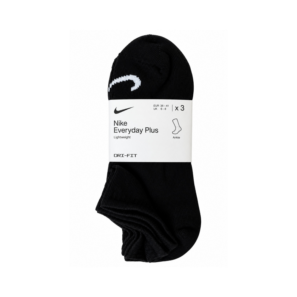 Original Nike Women's Everyday Plus Lightweight Ankle Socks – 3 Pairs - size 36-40