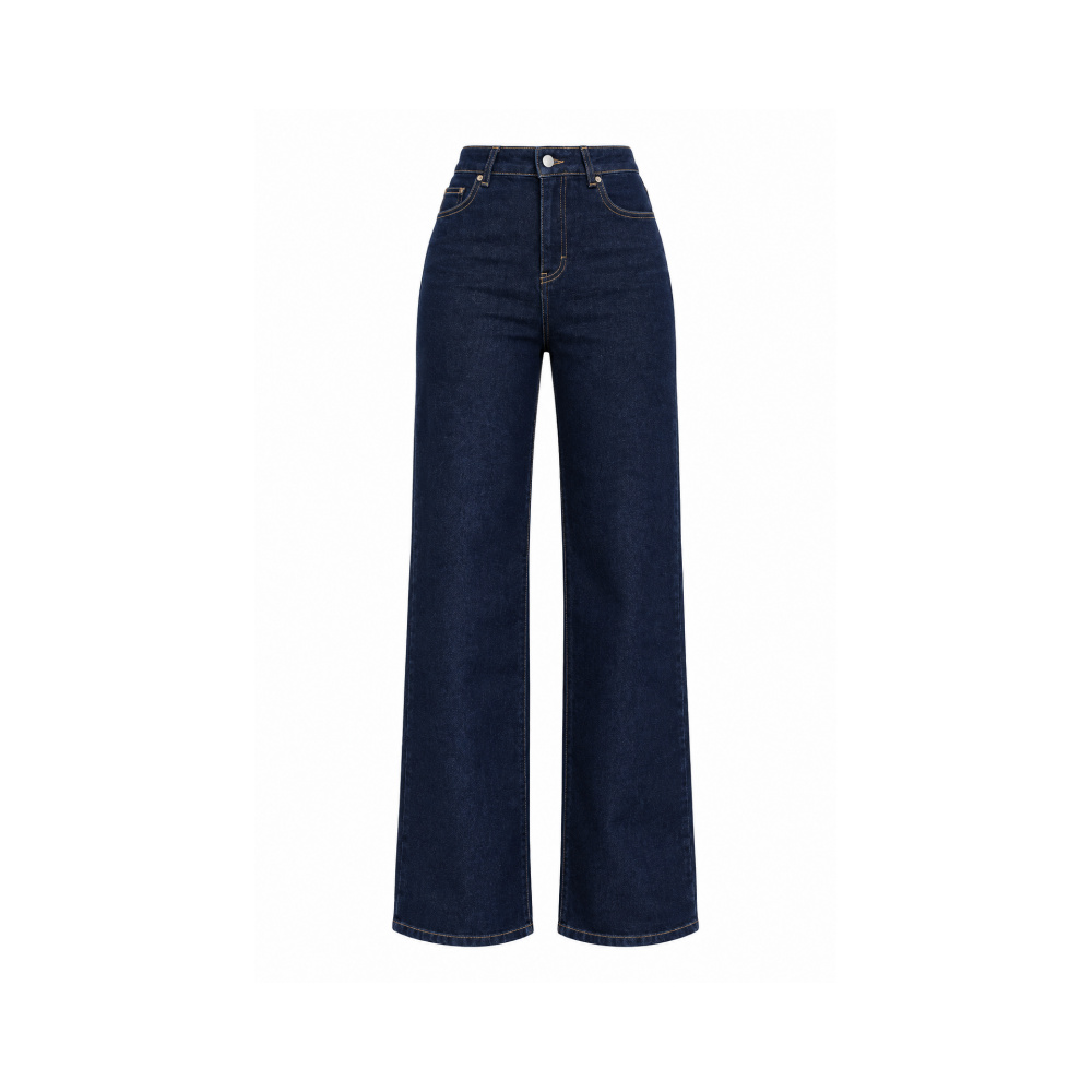 New Collection High-Waisted Stretch Jeans – Dark Navy