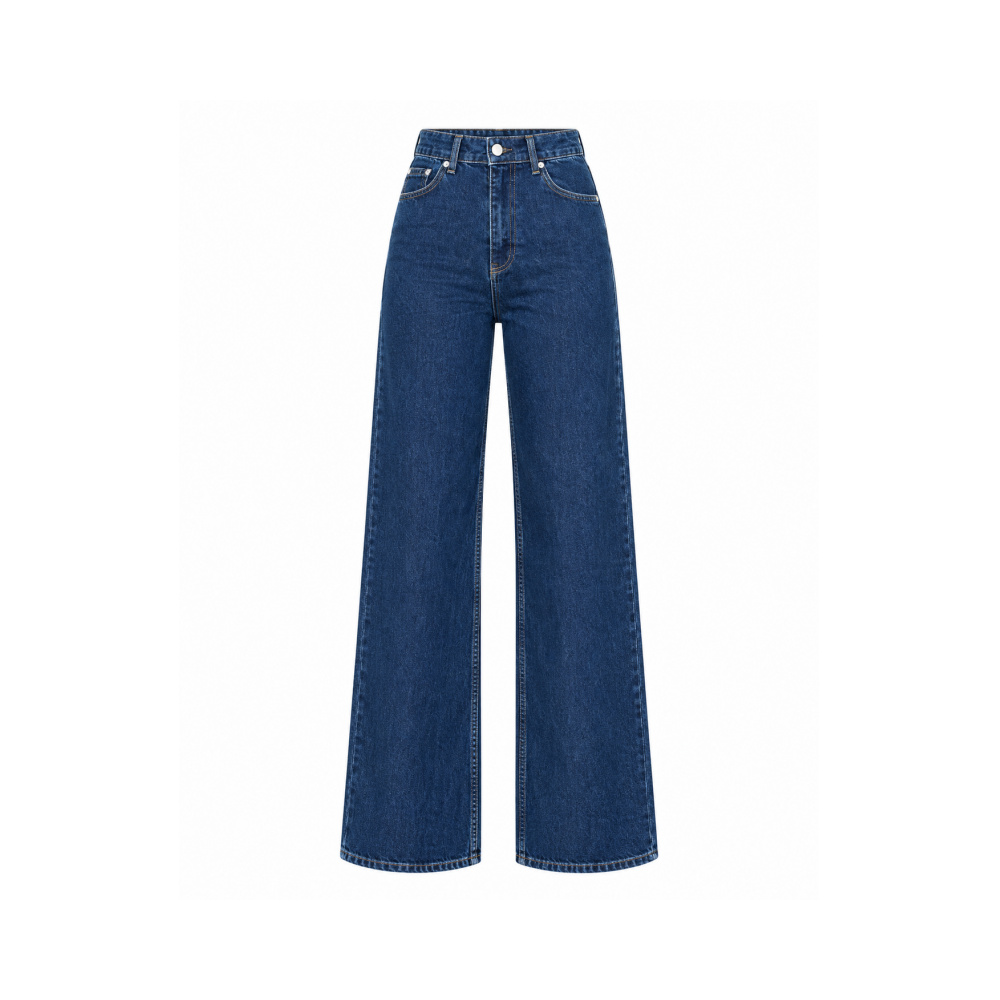 Navy Wide-Leg Jeans