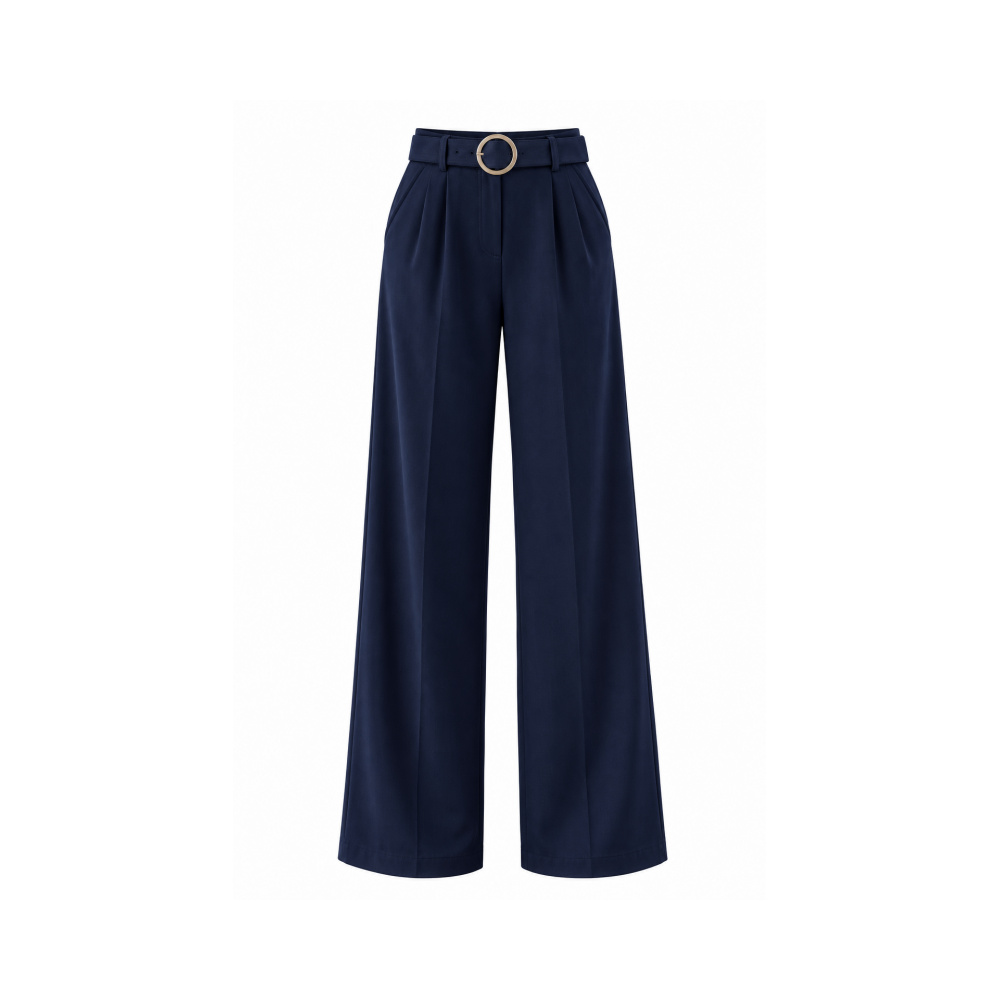 High-Quality Oversized Wide-Leg Trousers with Belt