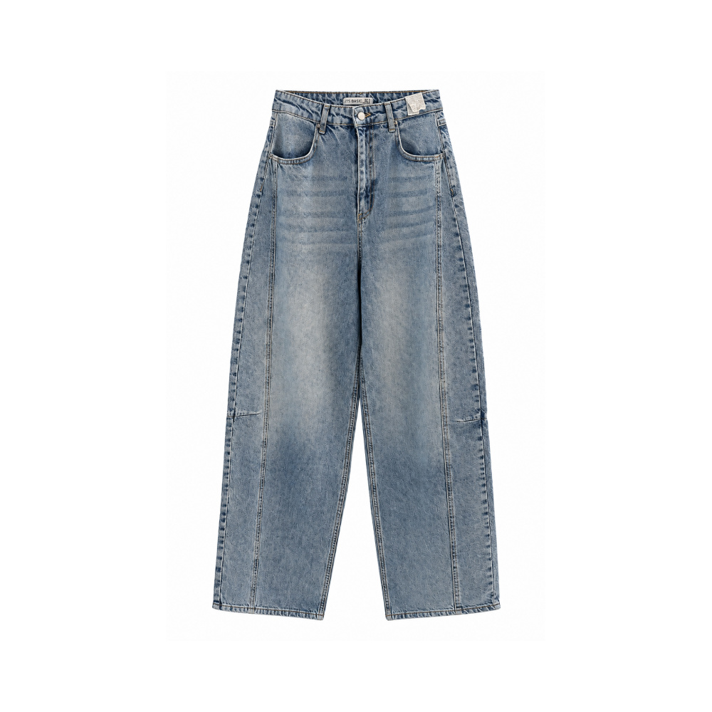 Iconic Blue & Red Baggy Jeans — Last Piece