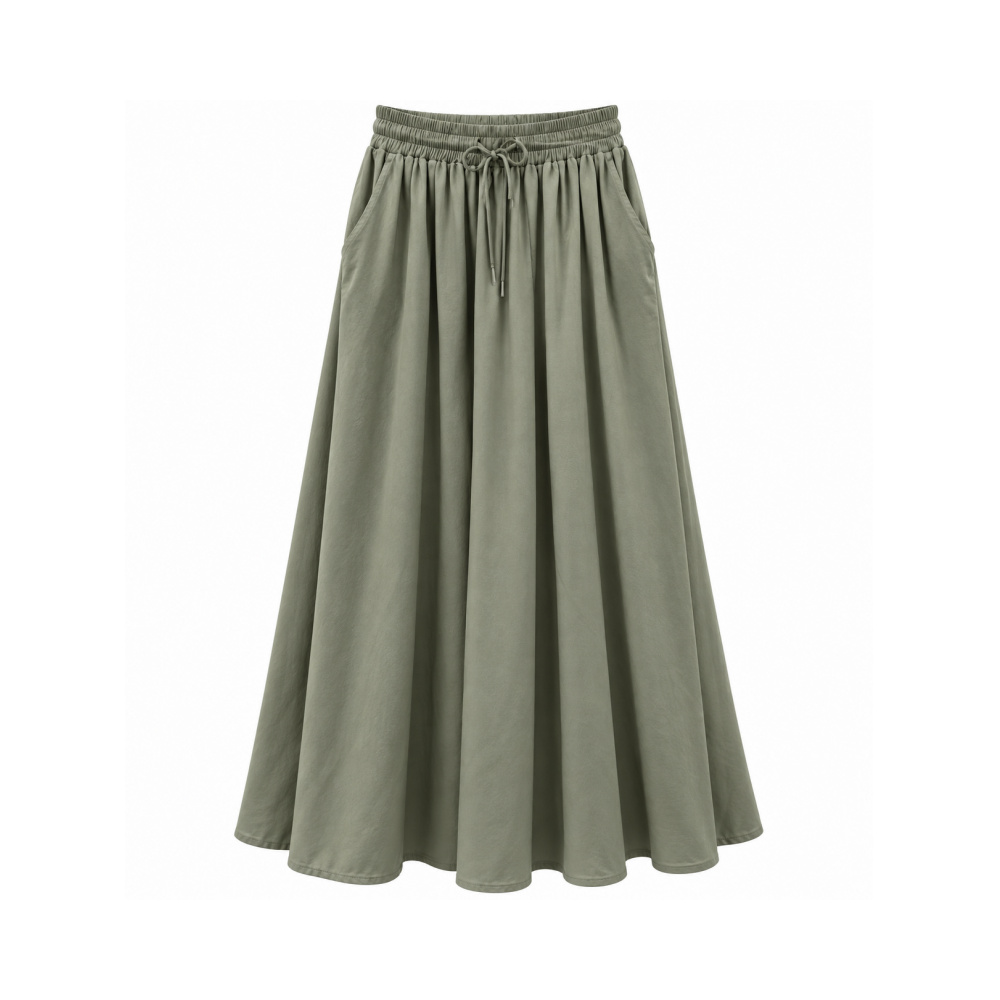 Adjustable Linen Long Skirt