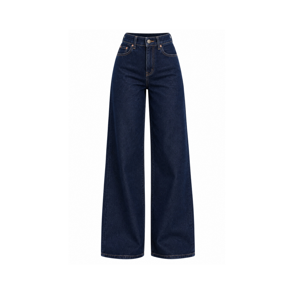 Wide-Leg Denim Jeans