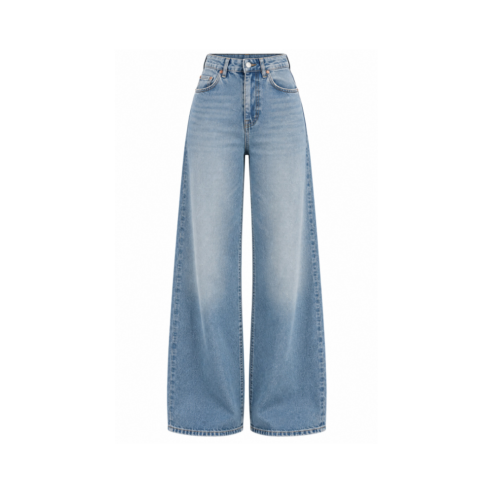Vintage Wide-Leg Denim Jeans