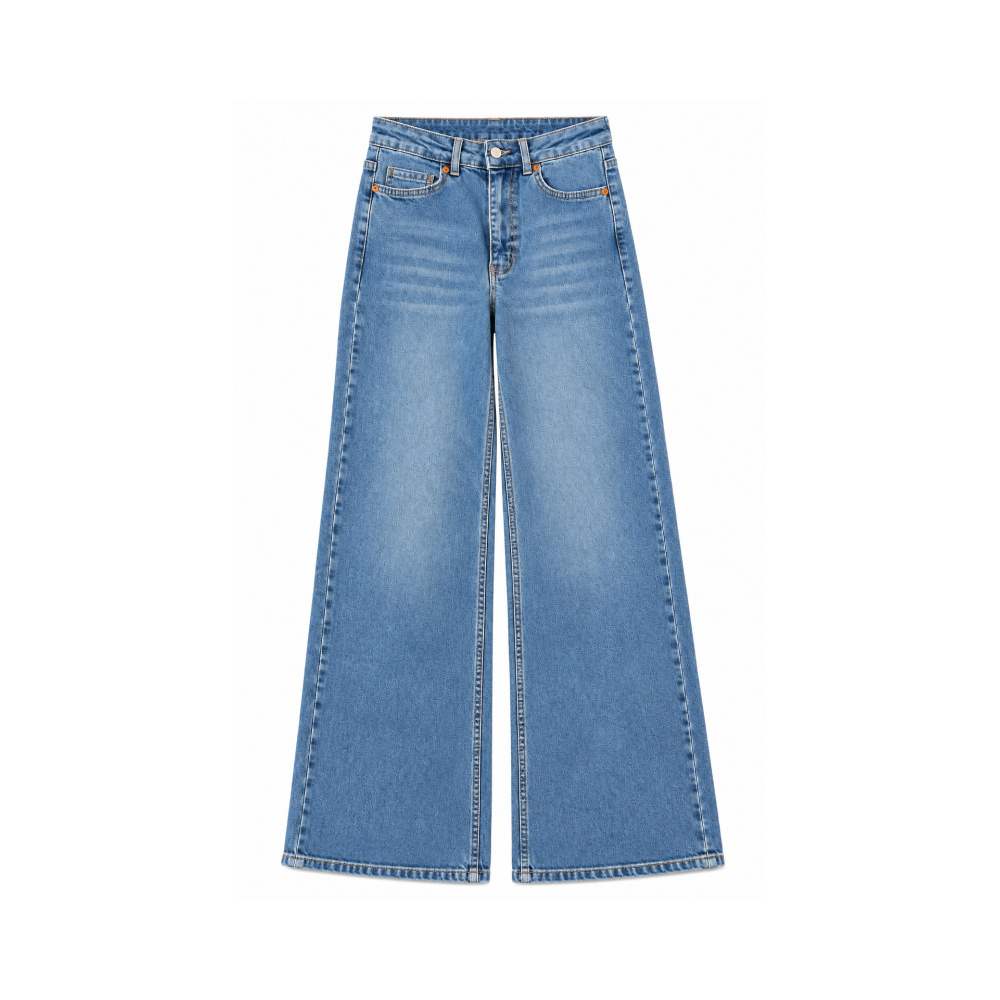Stylish Wide-Leg Lycra Jeans – Size 36